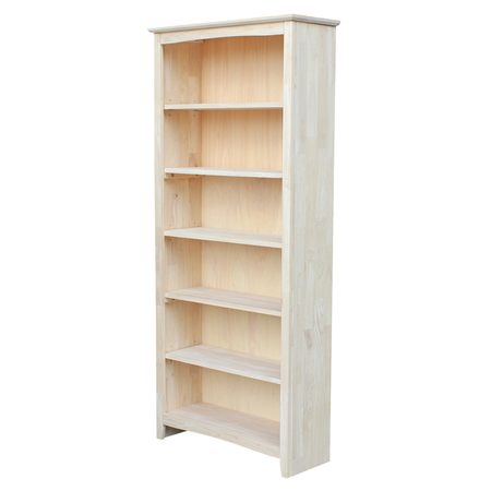 International Concepts Shaker Bookcase, 72"H, Unfinished SH-3227A
